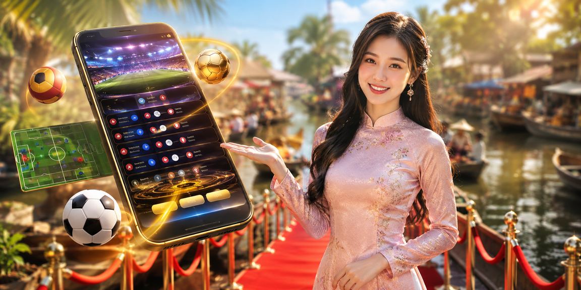 Ứng dụng casino vùng sông Mekong với trang phục áo dài truyền thống